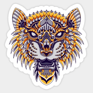 Tiger Mandala Zen tangle Sticker